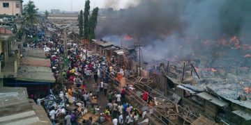Kantamanto market on fire - norvanreports