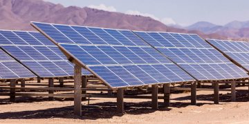 Solar Panels in Atacama Desert, Chile
